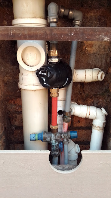 Installed household plumbing